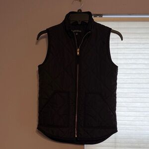 J. Crew Women's Black Quilted Vest